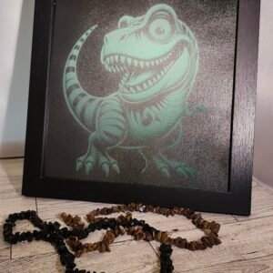 Dinosaur Engraved Picture - Prehistoric Wall Art