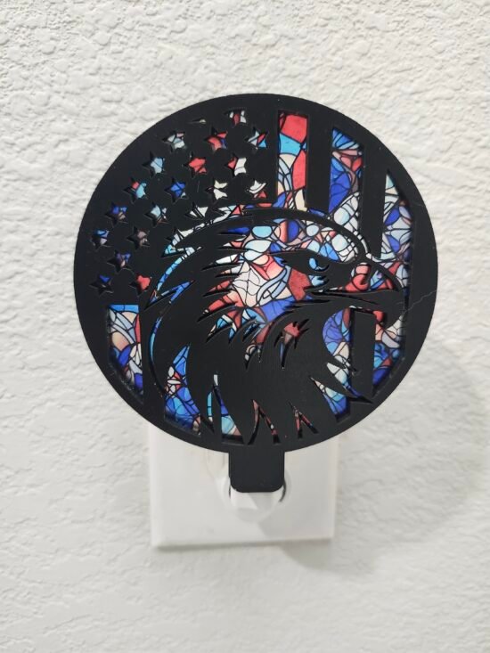 American Eagle Nightlight – Handcrafted Laser Cut Patriotic Night Light