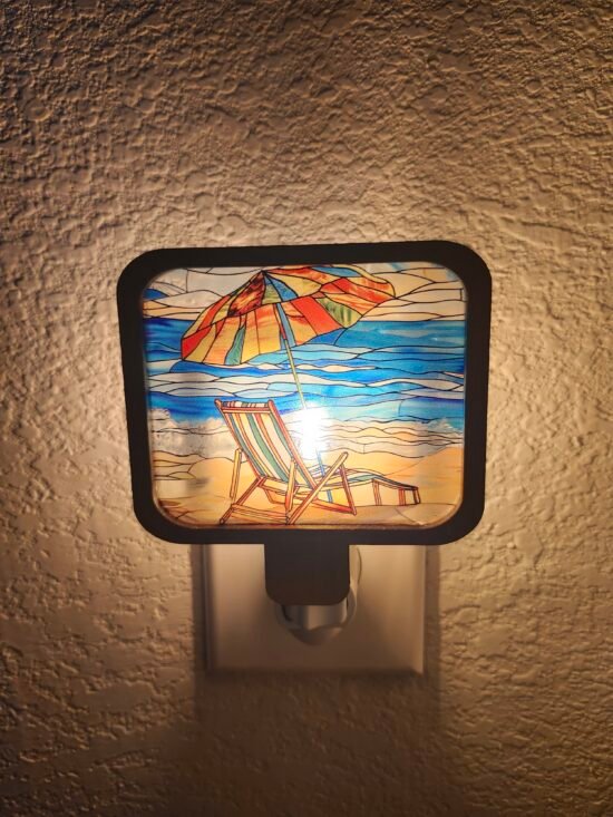 Beach Nightlight – Handcrafted Laser Cut Coastal Décor - Image 2