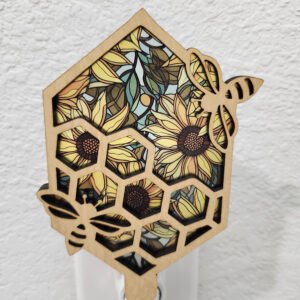 Bee Honeycomb Nightlight – Handcrafted Laser Cut Wooden Night Light