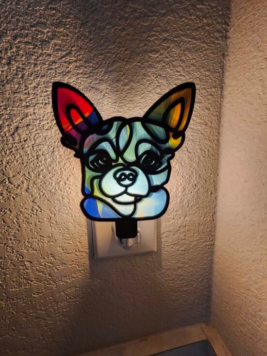 Chihuahua Nightlight – Handmade Laser-Cut Wood - Image 2