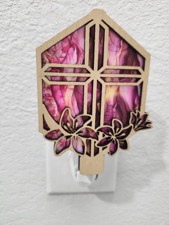 Cross with Flowers Nightlight