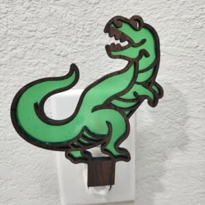 Dinosaur Nightlight – Handcrafted Laser Cut Wooden Night Light