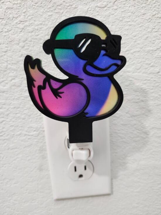 Rubber Duck Nightlight – Handcrafted Laser Cut Wooden Night Light