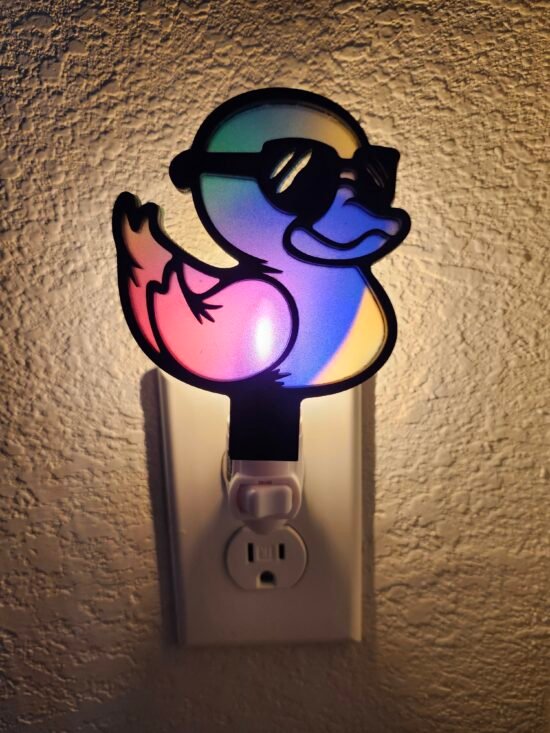 Rubber Duck Nightlight – Handcrafted Laser Cut Wooden Night Light - Image 2