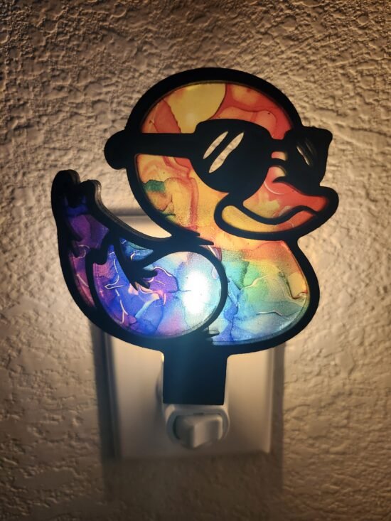 Rubber Duck Nightlight – Handcrafted Laser Cut Wooden Night Light - Image 4