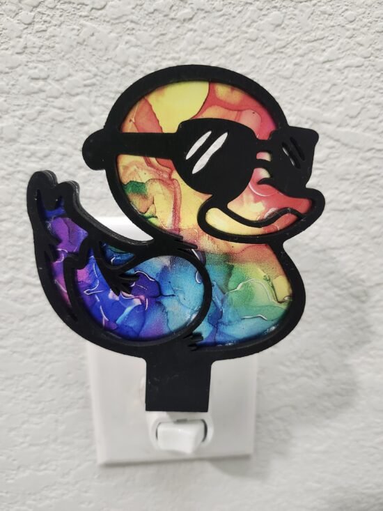 Rubber Duck Nightlight – Handcrafted Laser Cut Wooden Night Light - Image 3
