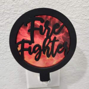 Fire Fighter Nightlight – Handcrafted Laser Cut Wooden Night Light