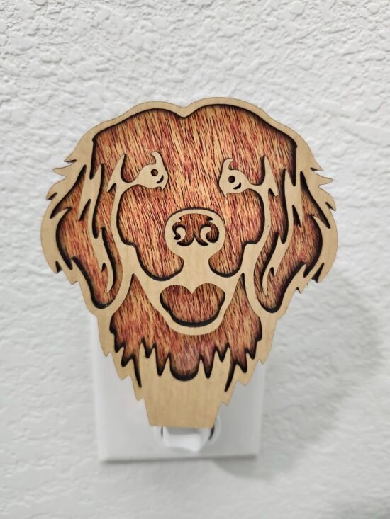 Golden Retriever Nightlight – Handcrafted Laser-Cut Dog Lover Gift