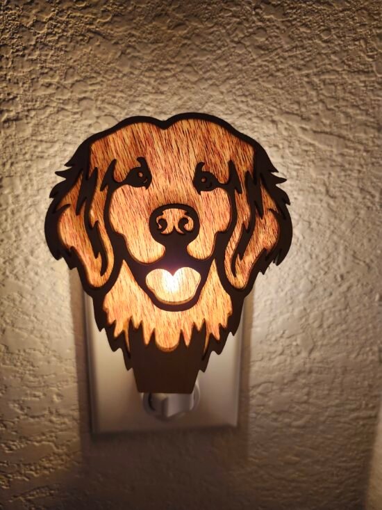 Golden Retriever Nightlight – Handcrafted Laser-Cut Dog Lover Gift - Image 2
