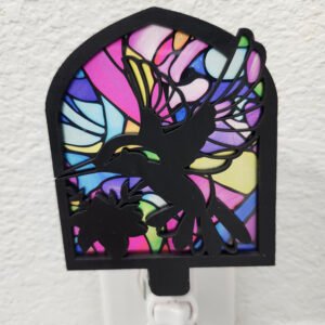 Hummingbird Nightlight – Handcrafted Laser Cut Wooden Night Light
