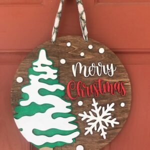 “Merry Christmas Tree” Door or Wall Hanger