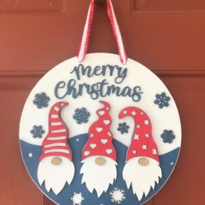 “Gnome Merry Christmas” Door or Wall Hanger