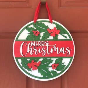 “Merry Christmas” Door or Wall Hanger