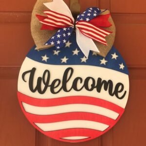 “Patriotic Welcome” Door or Wall Hanger