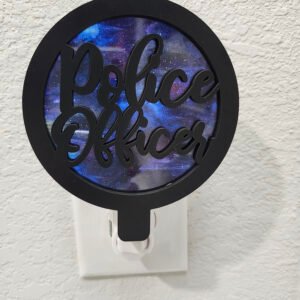 Police Officer Nightlight – Handcrafted Laser Cut Wooden Night Light