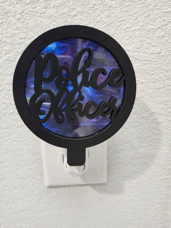 Police Officer Nightlight – Handcrafted Laser Cut Wooden Night Light
