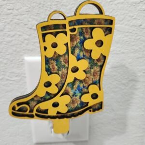 Rainboots Nightlight – Handcrafted Laser Cut Wooden Night Light