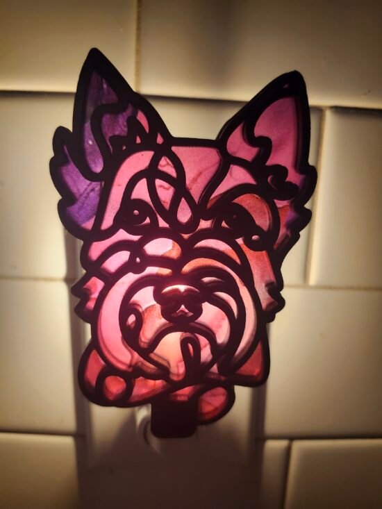 Scottish Terrier Nightlight – Handmade Laser-Cut Wood - Image 2