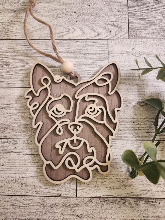 Yorkie Dog Ornament