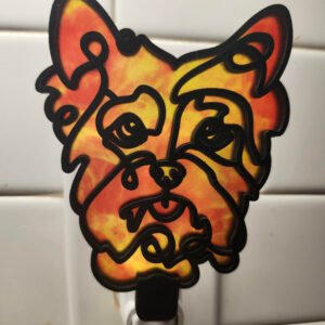 Yorkie Nightlight – Handmade Laser-Cut Wood