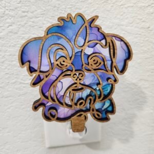 Shih Tzu Nightlight – Handmade Laser-Cut Wood