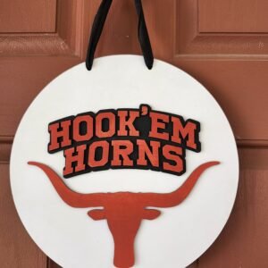 UT Hook 'Em Horns Door Hanger